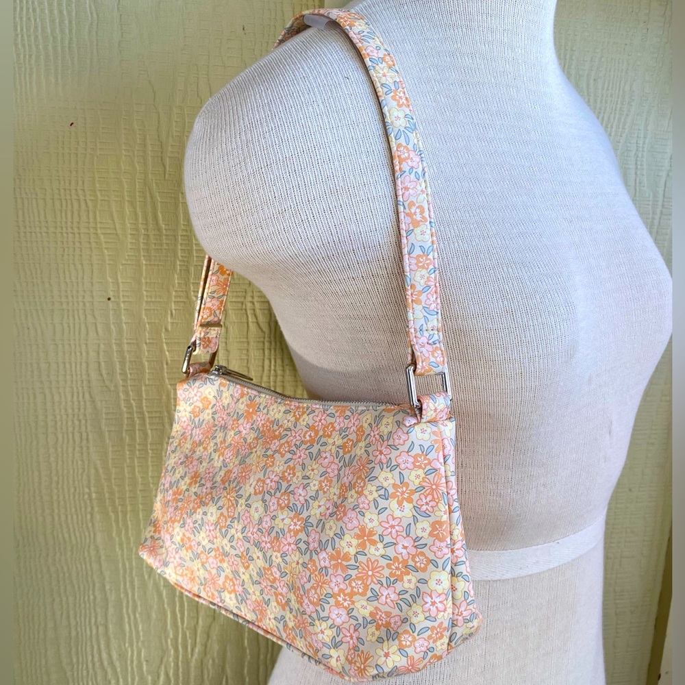 Wild Fable Floral Crossbody Shoulder Bag Purse- Orange, Yellow, and Pink